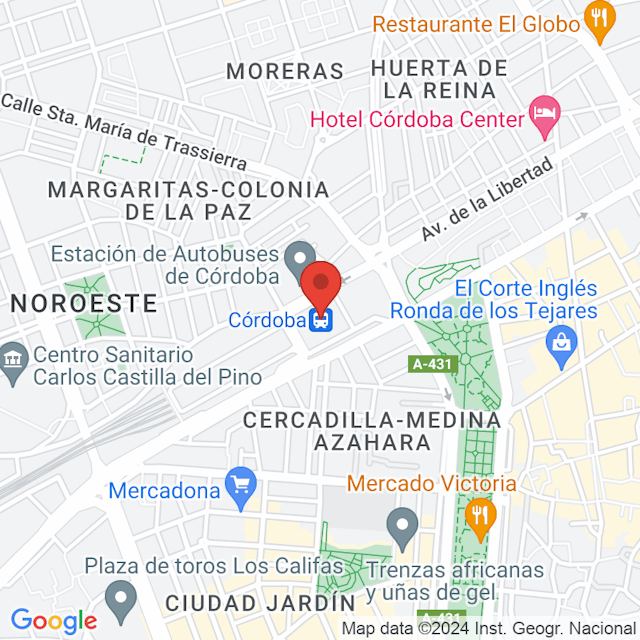 Córdoba Train Station map