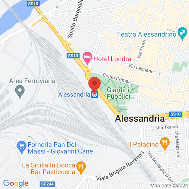 Alessandria railway station map